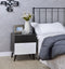 Daysi Night Table, Espresso & White